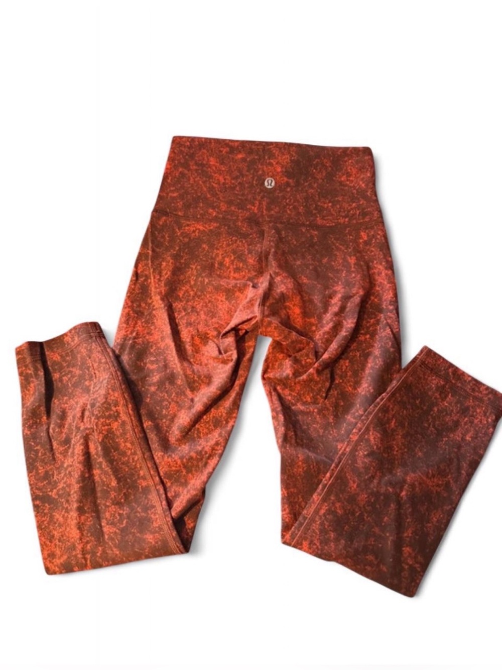 lululemon athletica Kids Orange-Red Marble Print Leggings